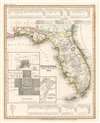 1845 First Edition Joseph Meyer Map of Florida