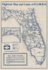 1925 Mid-West Map Company Tourist Road Map of Florida