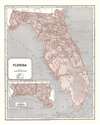 1845 Morse and Breese Map of Florida