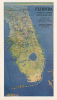 1915 Poole Brothers Map of Florida Railways, Louisville and Nashville Network