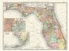 1892 Rand McNally Map of Florida