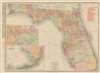 1912 Rand McNally Map of Florida