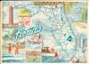 1955 S.L. Pictorial Placemat Map of Florida