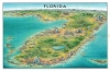 2001 Unique Media Pictorial Map of Florida