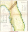 1857 U.S. Coast Survey Map of Florida