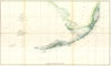 1859 U.S. Coast Survey Triangulation Map of the Florida Keys