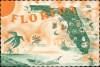 1955 Roylprint Placemat Pictorial Map of Florida