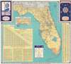 1940 Rand McNally and Pure Oil Map of Florida