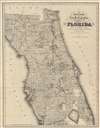 1881 Colton Map of Florida