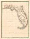 1835 Bradford Map of Florida - w/ ephemeral Seminole Reservation