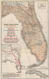 1924 Poole Brothers Map of the Florida Southern Railway System