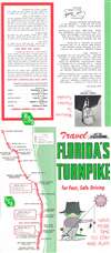 1963 Florida State Turnpike Authority Map of the Florida Turnpike