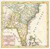 1749 Vaugondy Map of Florida, Georgia, and Carolina