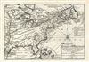 1705 De Fer Map of North America: Louisiana, Florida, Virginia, Carolina, Canada