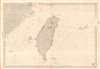 1873 Roche-Poncié Nautical Chart Map of Taiwan / Formosa