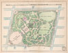 1867 Vaux and Olmsted Map of Fort Greene Park, Brooklyn, New York