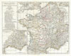 1794 Anville Map of Gaul (Gallia) or France in ancient Roman Times