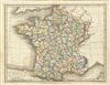 1822 Butler Map of France