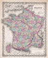 1855 Colton Map of France