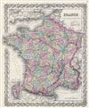 1856 Colton Map of France
