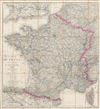 1870 Dumainé Wall Map of France and (monumental)