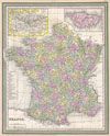 1853 Mitchell Map of France