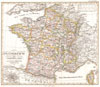 1850 Perthes Map of France