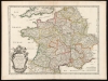 1678 Sanson Map of France and her Prizes from the Thirty Years' War
