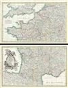 1783 Zannoni Map of France (2 panels)