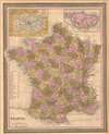 1849 Mitchell Map of France