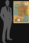 1960 Lucien Boucher Art Deco Pictorial Map of France