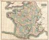 1814 Thomson Map of France in Departments