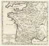 1748 Vaugondy Map of France
