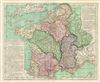 1770 Buache de Neuville Physical Map of France