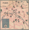 1950 E.C.A. Pictorial Map of Paris and France, Marshall Plan, Cold War