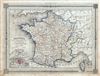 1852 Bocage Map of France in Provinces