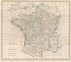1799 Clement Cruttwell Map of France in Provinces