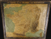1842 Bauerkeller Raised Relief Map of France