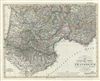 1850 Perthes Map of Southern France