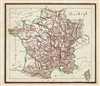1871 Sikkel Manuscript Map of France