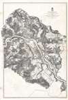 1867 Weyss Map of the Battlefield of Fredericksburg during the U.S. Civil War
