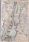 1916 Irving National Bank Map of New York City Freight Terminals