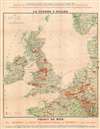 1940 Bergelin Propaganda Map of the British Isles, Northern France, and the North Sea