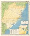 1933 Postal Atlas of China Map of Fujian (Fukien) Province