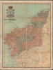 1903 Chias Folding Map of La Coruña, Galicia, Spain