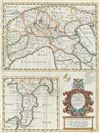 1712 Wells Map of Northern Italy and Southern Italy in Antiquity