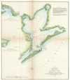 1851 U.S. Coast Survey Chart or Map of Galveston Bay, Texas