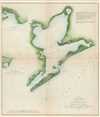 1851 U.S. Coast Survey Chart or Map of Galveston Bay, Texas