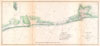 1857 U.S. Coast Survey Triangulation Map of Matagorda Bay to Galveston Bay, Texas