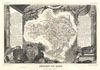 1852 Levasseur Map of the Department du Gard, France